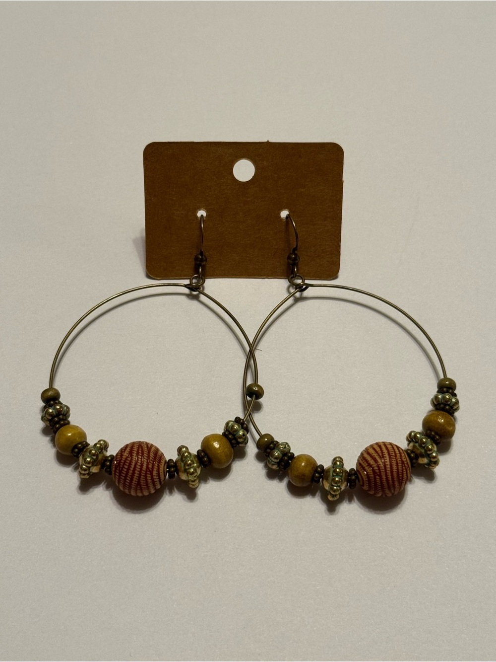 Boho Beaded Hoop Earrings